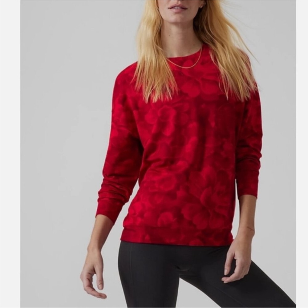 Athleta Balance Printed Pullover Chandail Top Size Medium